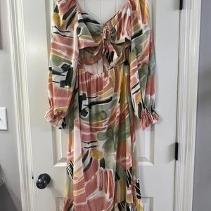 Women's Dress Graphic Cut Out Knot -line Dress Dress Dress (Color